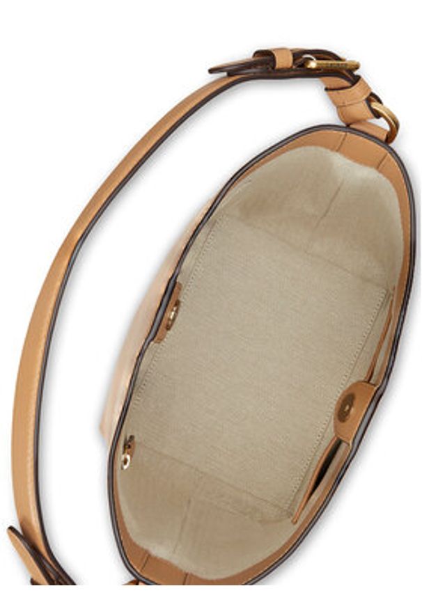 Lauren Ralph Lauren - LAUREN RALPH LAUREN Torebka Medium Witley Leather Bucket Bag 431950855008 Brązowy. Kolor: brązowy. Materiał: skórzane