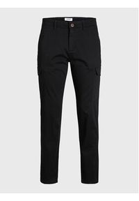 Jack & Jones - Jack&Jones Spodnie materiałowe Ollie 12224001 Czarny Regular Fit. Kolor: czarny. Materiał: bawełna #5