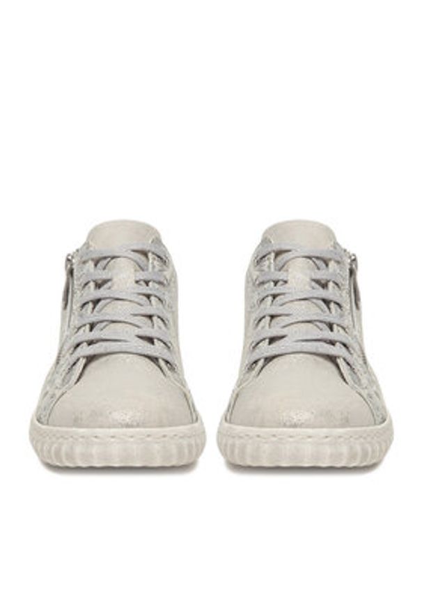 Rieker Sneakersy N0900-90 Srebrny. Kolor: srebrny. Materiał: nubuk, skóra