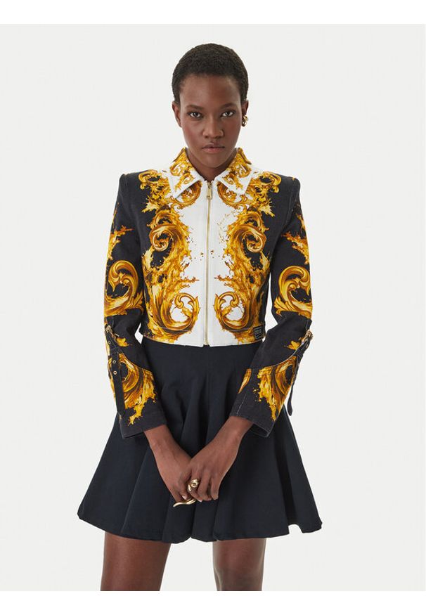 Versace Jeans Couture Marynarka 80HAS47P ES162 Kolorowy Slim Fit. Materiał: bawełna. Wzór: kolorowy