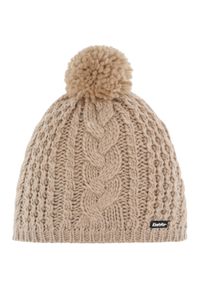 Czapka Eisbar Afra Pompon MÜ. Kolor: beżowy. Materiał: wełna. Styl: sportowy #1