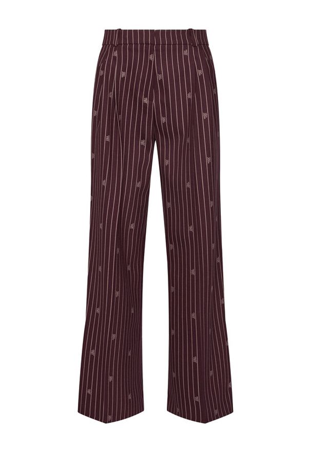 Hugo - HUGO Spodnie materiałowe Haviri 50554419 Bordowy Relaxed Fit. Kolor: czerwony. Materiał: syntetyk