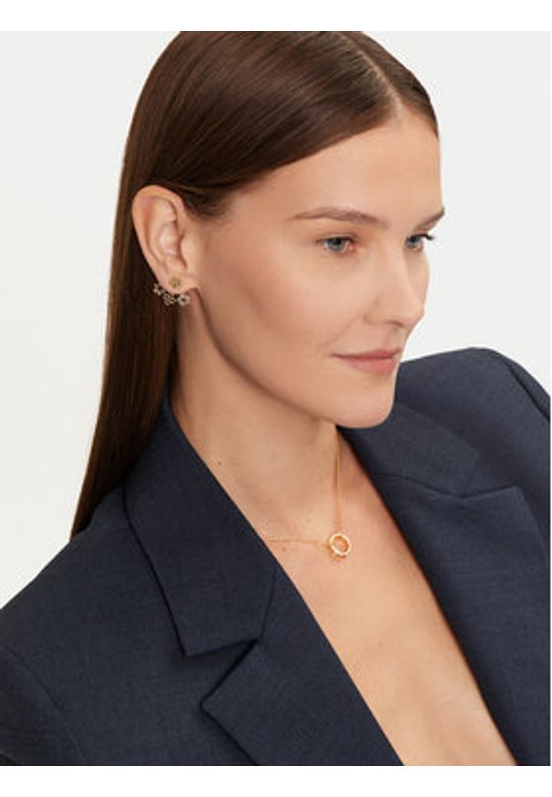Tory Burch Kolczyki Kira Clover Front-Back Earring 160178 Złoty. Materiał: metalowe. Kolor: złoty