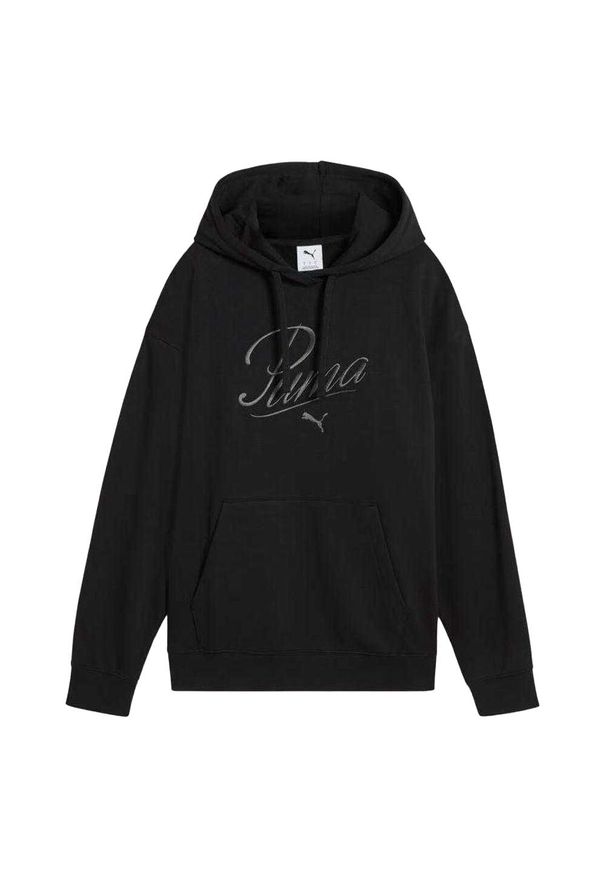 Puma - Damska Bluza Z Kapturem ESS Script Comfort. Typ kołnierza: kaptur. Kolor: czarny