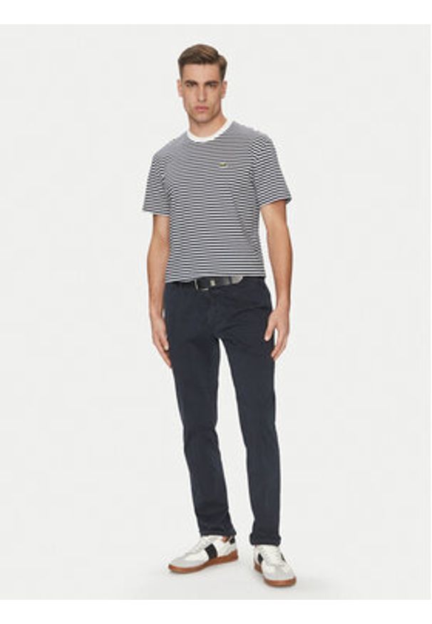 Lacoste T-Shirt TH9749 Granatowy Regular Fit. Kolor: niebieski. Materiał: bawełna