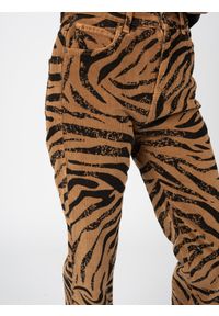 Pinko Spodnie "Billie 4" | 1J10Q0 Y78V | Billie 4 Pantalone | Kobieta | Czarny, Brązowy. Kolor: brązowy, wielokolorowy, czarny. Materiał: bawełna, elastan. Wzór: motyw zwierzęcy, aplikacja #2