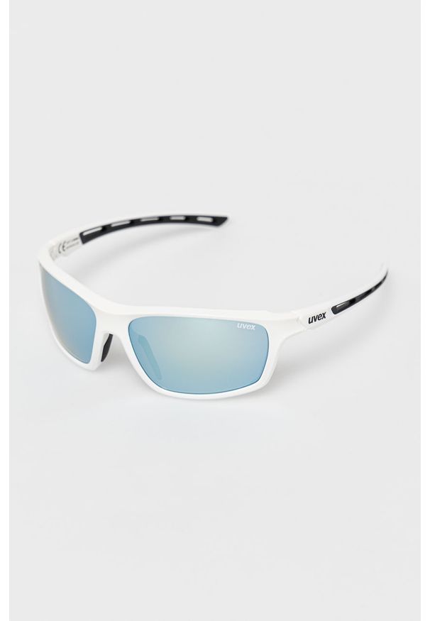 Uvex - Okulary przeciwsłoneczne Sportstyle 229. Kolor: biały. Materiał: syntetyk, materiał