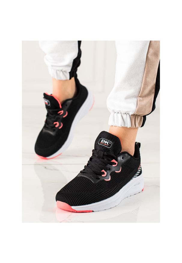 Sportowe Buty Na Platformie DK czarne różowe. Kolor: czarny, wielokolorowy, różowy. Obcas: na platformie