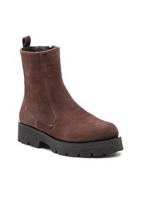 Simple Botki SL-15-02-000049 Brązowy. Kolor: brązowy. Materiał: skóra, nubuk