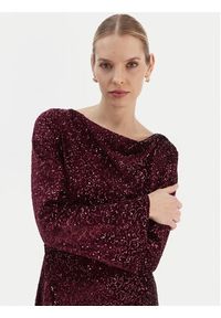 Rinascimento Sukienka koktajlowa CFC0126781003 Bordowy Regular Fit. Kolor: czerwony. Materiał: syntetyk. Styl: wizytowy #3