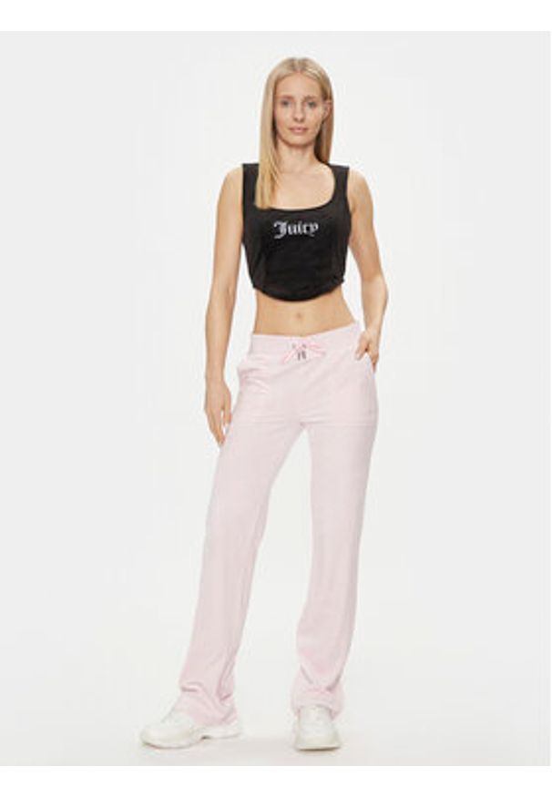 Juicy Couture Top Camina JCWCT23305 Czarny Slim Fit. Kolor: czarny. Materiał: syntetyk