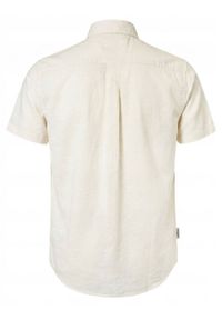 Lniano-Bawełniana Koszula Męska - Pako Jeans - Kolor Kości Słoniowej. Okazja: na co dzień. Typ kołnierza: button down. Kolor: beżowy, wielokolorowy, brązowy. Materiał: bawełna, len. Styl: casual #5