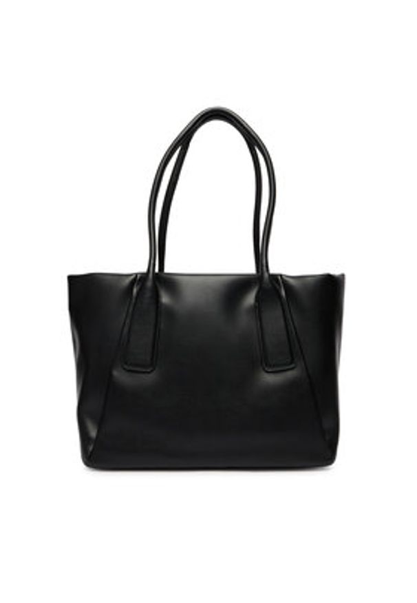 TOMMY HILFIGER - Tommy Hilfiger Torebka Th Essential Tote AW0AW18374 Czarny. Kolor: czarny. Materiał: skórzane