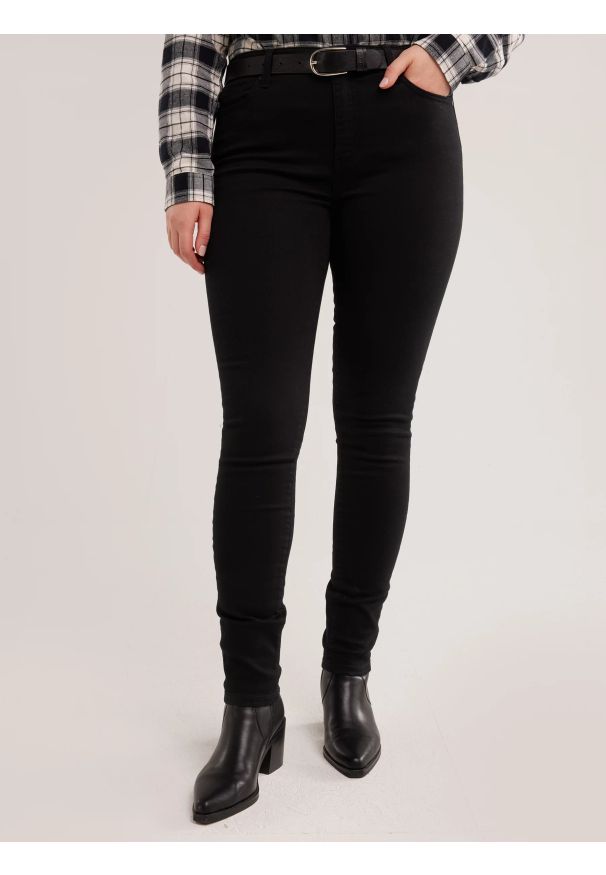 Big-Star - Jeansy damskie skinny czarne Adela 915. Okazja: do domu. Kolor: czarny. Długość: długie