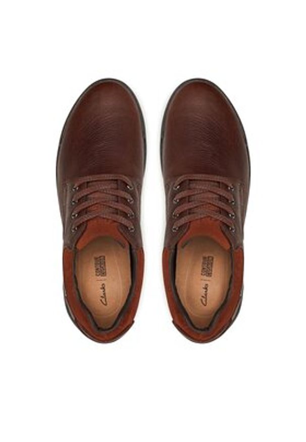 Clarks Półbuty Rockie WalkGtx GORE-TEX 261734657 Brązowy. Kolor: brązowy. Materiał: skóra