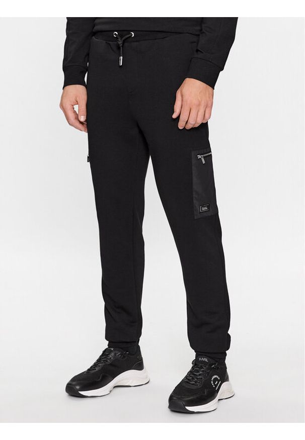 Karl Lagerfeld - KARL LAGERFELD Spodnie dresowe 705041 534910 Czarny Regular Fit. Kolor: czarny. Materiał: bawełna, dresówka