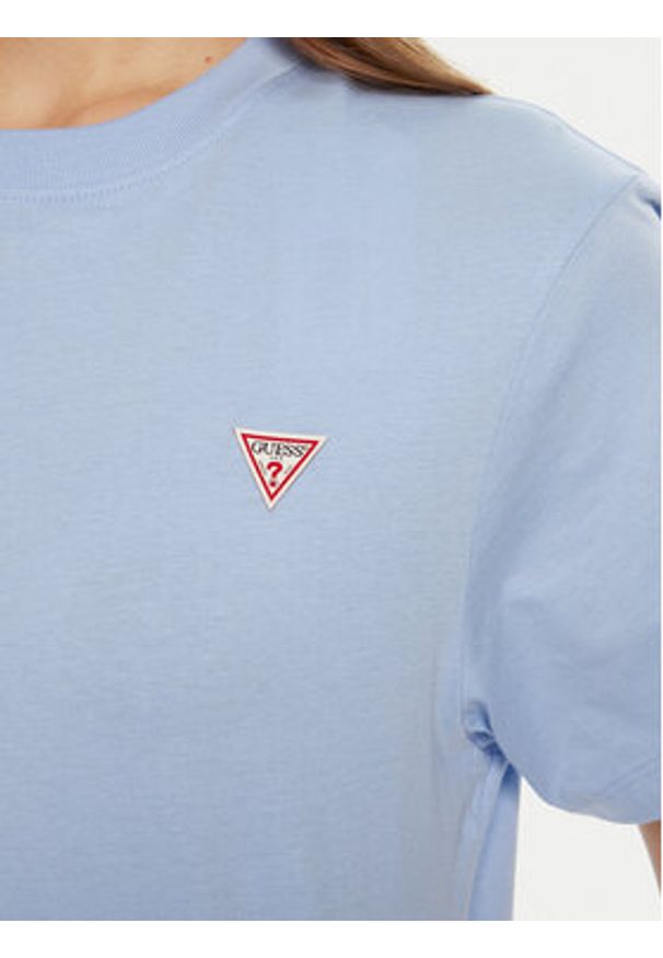 Guess Jeans T-Shirt W4YI05 K8HM0 Niebieski Regular Fit. Kolor: niebieski. Materiał: bawełna