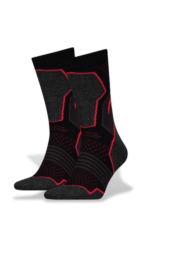Head - Oddychające unisex skarpetki trekkingowe - 2-pak 39-42. Kolor: czarny, brązowy, wielokolorowy. Sport: turystyka piesza