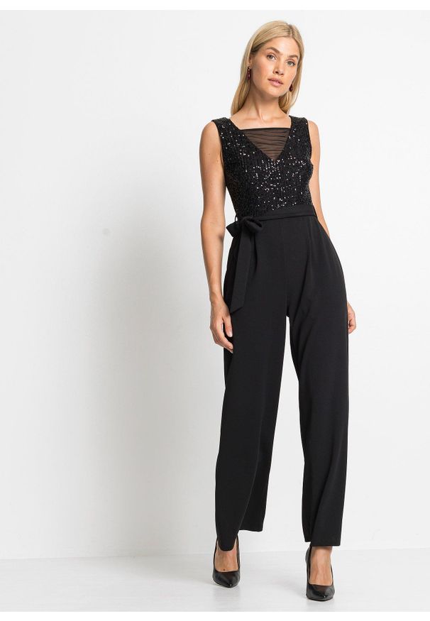 bonprix - Kombinezon. Okazja: na imprezę. Kolor: czarny