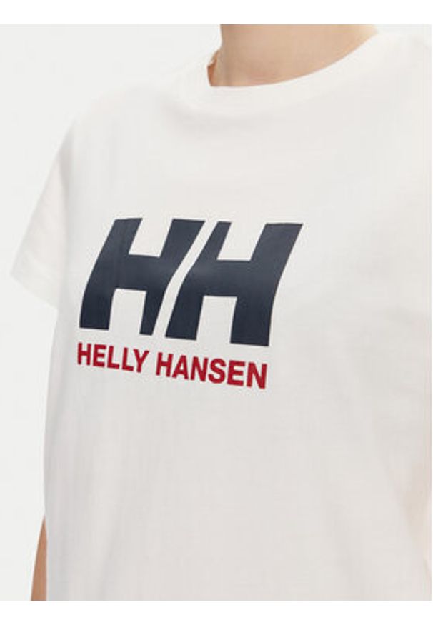 Helly Hansen T-Shirt Logo 54593 Biały Regular Fit. Kolor: biały. Materiał: bawełna