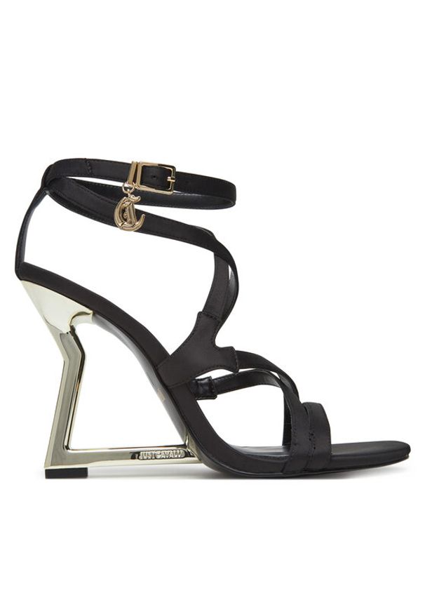 Just Cavalli Sandały 78RA3S63 ZSA29 Czarny. Kolor: czarny. Materiał: materiał