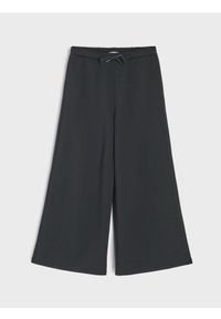 Sinsay - Szerokie spodnie wiązane w pasie - czarny. Kolor: czarny #1