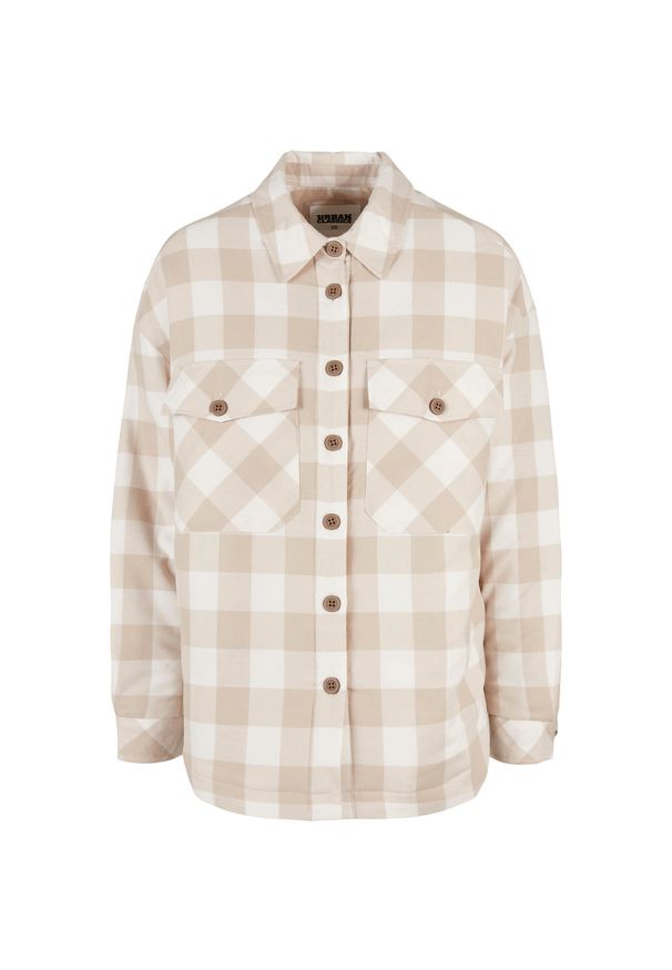 Damska koszula flanelowa Urban Classics Padded. Kolor: wielokolorowy, biały, beżowy