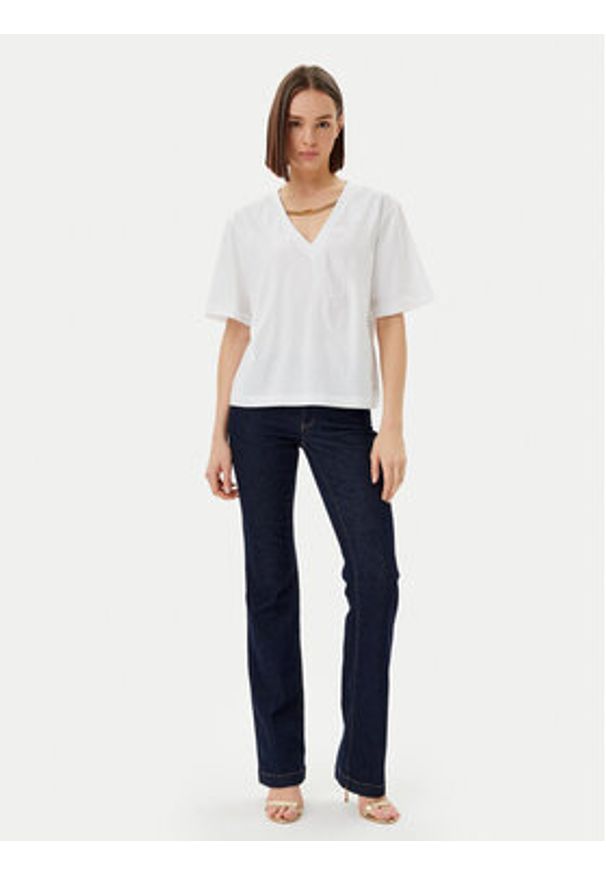 Marciano Guess T-Shirt 5GGI03 6298A Biały Regular Fit. Kolor: biały. Materiał: bawełna