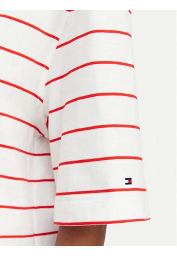 TOMMY HILFIGER - Tommy Hilfiger T-Shirt Classic WW0WW50948 Biały Relaxed Fit. Kolor: biały. Materiał: bawełna