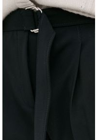 BOSS - Boss Spodnie 50438985 damskie kolor czarny proste high waist. Okazja: na co dzień. Stan: podwyższony. Kolor: czarny. Styl: casual #4