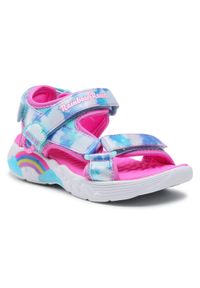 skechers - Skechers Sandały Summer Sky 302975L/BLU Niebieski. Kolor: niebieski. Materiał: materiał