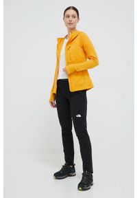 Marmot bluza sportowa kolor pomarańczowy z kapturem gładka. Typ kołnierza: kaptur. Kolor: żółty. Materiał: polar, skóra, materiał, włókno. Wzór: gładki. Styl: sportowy #4