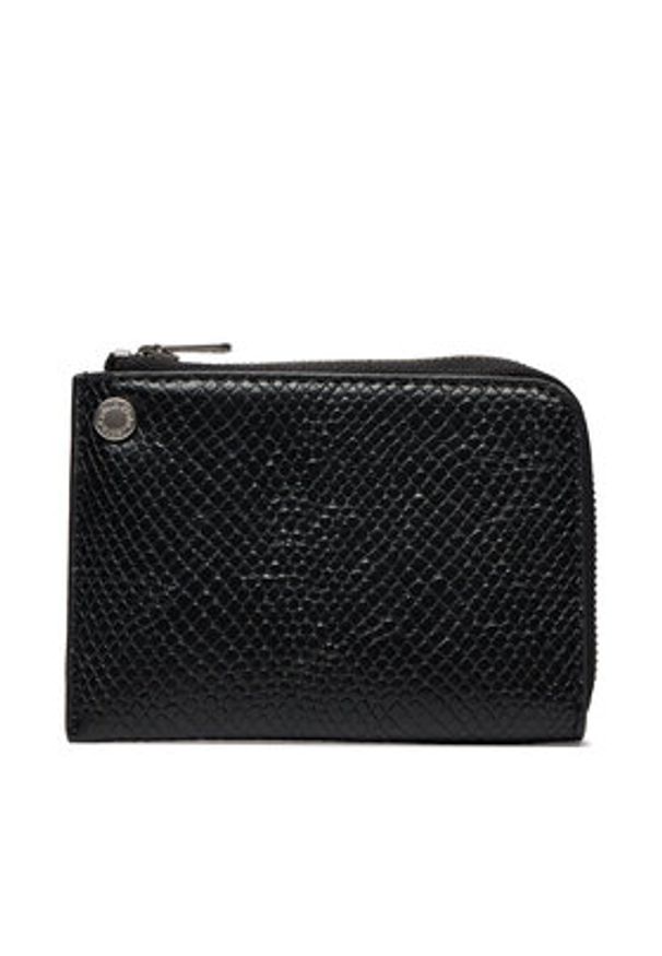 Calvin Klein Jeans Mały Portfel Damski Sculpted Wallet Square Mirror K60K611563 Czarny. Kolor: czarny. Materiał: skóra