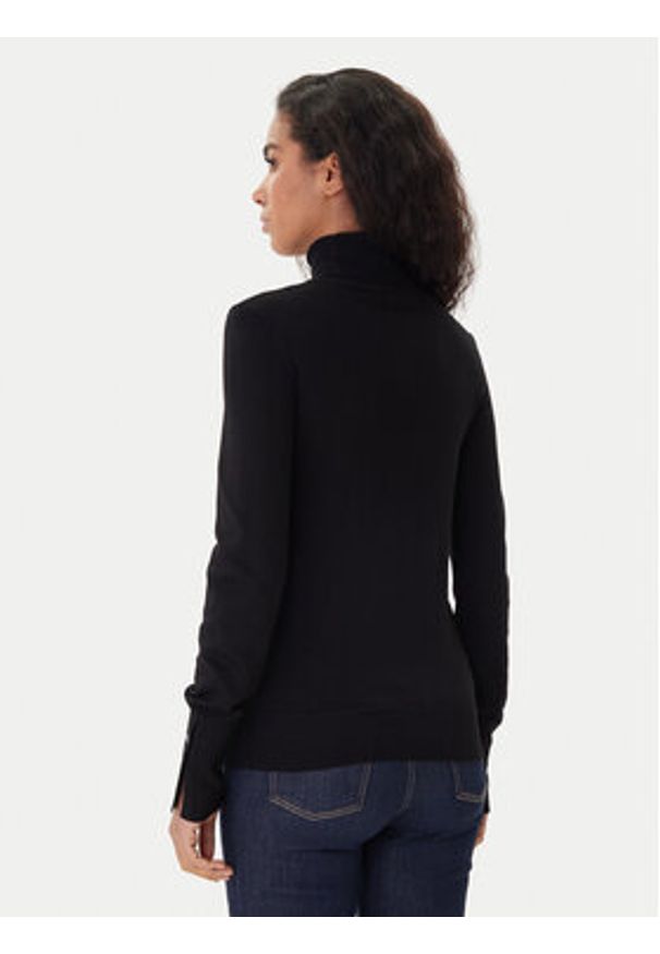 Guess Golf Paule W2BR53 Z2V62 Czarny Slim Fit. Typ kołnierza: golf. Kolor: czarny. Materiał: wiskoza