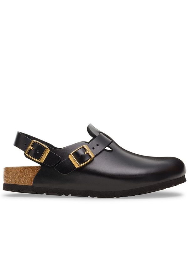 Klapki unisex Birkenstock Tokio 1030819 - czarne. Zapięcie: pasek. Kolor: czarny. Materiał: skóra. Szerokość cholewki: normalna. Wzór: paski, gładki. Sezon: lato