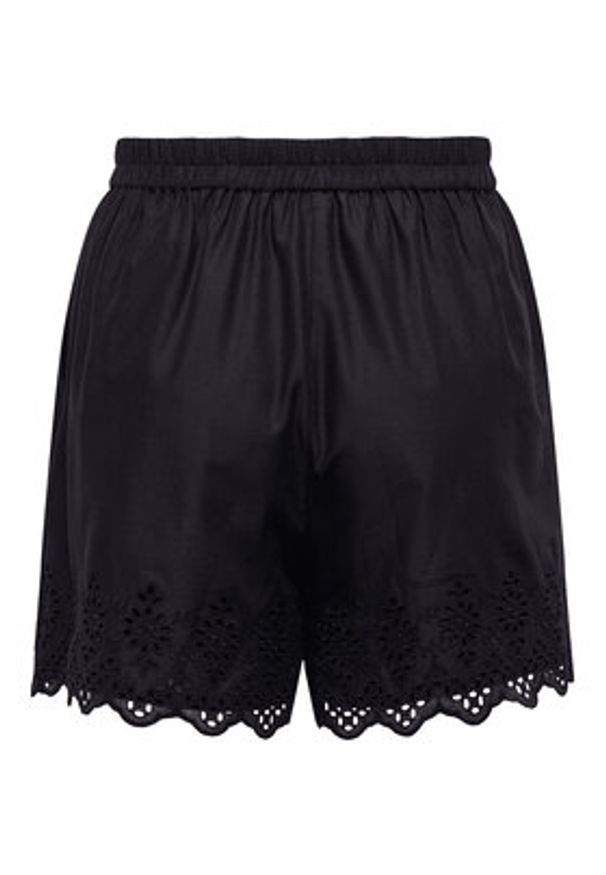 only - ONLY Szorty materiałowe Lou 15313167 Czarny Loose Fit. Kolor: czarny. Materiał: bawełna