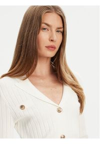 Guess Kardigan W5YR11 Z0130 Biały Regular Fit. Kolor: biały. Materiał: wiskoza