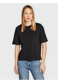 Gina Tricot T-Shirt Basic 10469 Czarny Regular Fit. Kolor: czarny. Materiał: bawełna