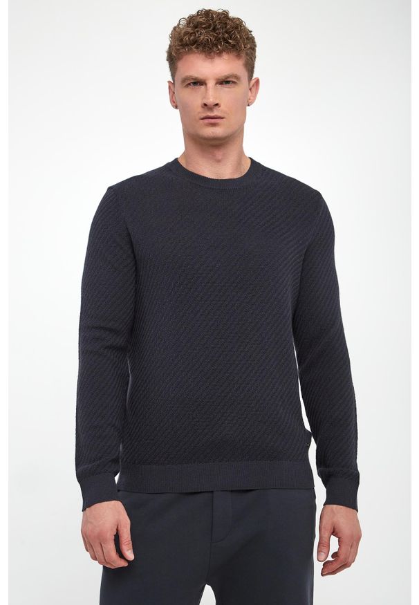 Sweter męski z wełny dziewiczej Donteo JOOP!. Materiał: wełna