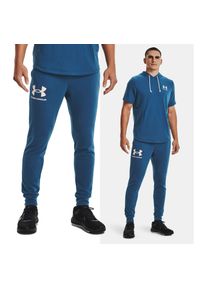 Under Armour - Spodnie dresowe męskie UNDER ARMOUR 1361642. Kolor: niebieski. Materiał: dresówka