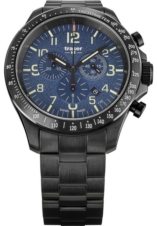 Zegarek Traser Zegarek męski Traser TS-109462 czarny. Kolor: czarny
