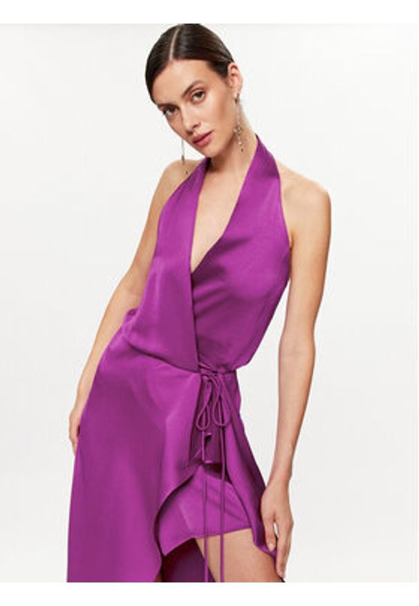 Pinko Sukienka koktajlowa Protone Abito AI 23-24 PDTI 101613 Z345 Fioletowy Regular Fit. Kolor: fioletowy. Materiał: syntetyk. Styl: wizytowy