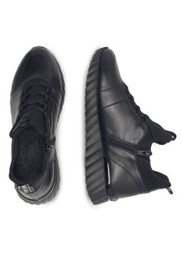 Remonte Sneakersy D5977-01 Czarny. Kolor: czarny. Materiał: skóra