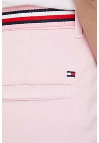 TOMMY HILFIGER - Tommy Hilfiger spodnie HAILEY damskie kolor różowy fason chinos high waist. Stan: podwyższony. Kolor: różowy