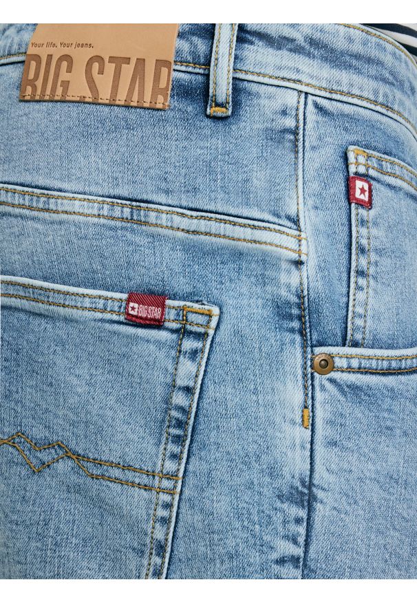 Big-Star - szorty męskie jeansowe niebieskie conner 298. Okazja: na co dzień. Kolor: niebieski. Materiał: jeans. Sezon: lato. Styl: casual, klasyczny, vintage