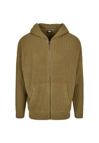 Dzianinowa bluza z kapturem Urban Classics. Typ kołnierza: kaptur. Kolor: zielony. Materiał: dzianina #1