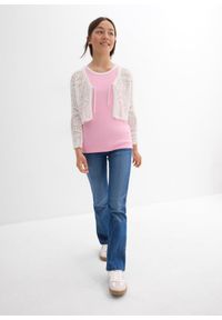bonprix - Top z bawełną organiczną (3 szt.). Kolor: żółty. Materiał: bawełna