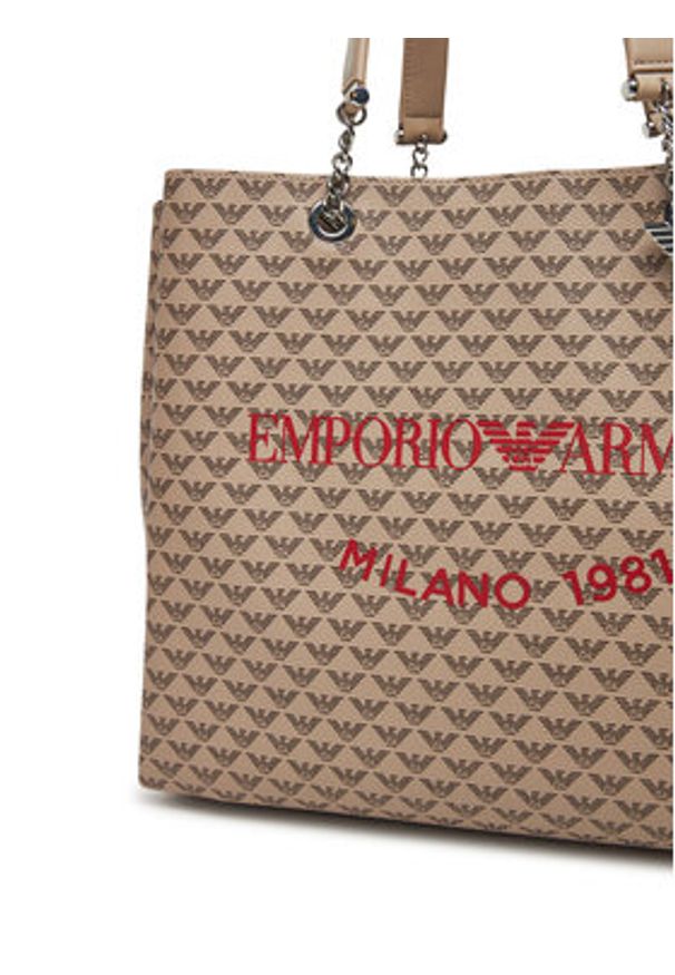 Emporio Armani Torebka Y3D158 YWS0E F1075 Écru. Kolor: kremowy. Materiał: skórzane