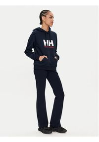 Helly Hansen Bluza W Hh Logo Hoodie 2.0 34460 Granatowy Regular Fit. Kolor: niebieski. Materiał: bawełna