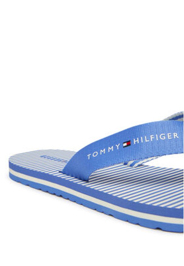 TOMMY HILFIGER - Tommy Hilfiger Japonki Th Ithaca Stripe Summer Sandal FW0FW09192 Niebieski. Kolor: niebieski. Materiał: materiał